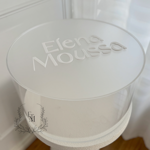 Round Frosted Lid Acrylic Gift Box