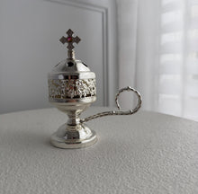 Load image into Gallery viewer, Silver Plated Incense Burner - with handle