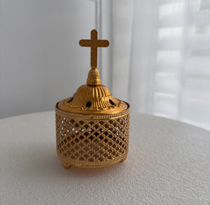 Gold Plated Incense Burner - Tall