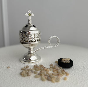 Silver Plated Incense Burner - with handle